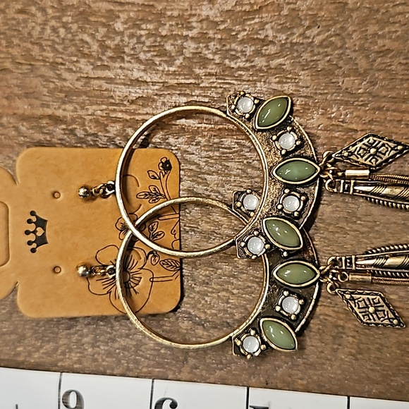 FREEPEOPLE boho stone hanging earrings - Picture 3 of 3
